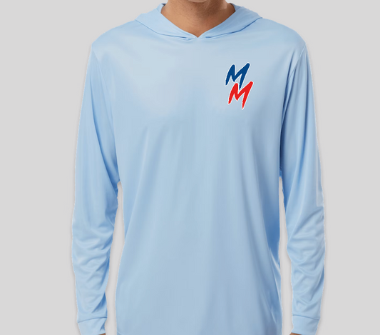 Blue Marlin Madness UPF 50 Hooded Fishing Shirt