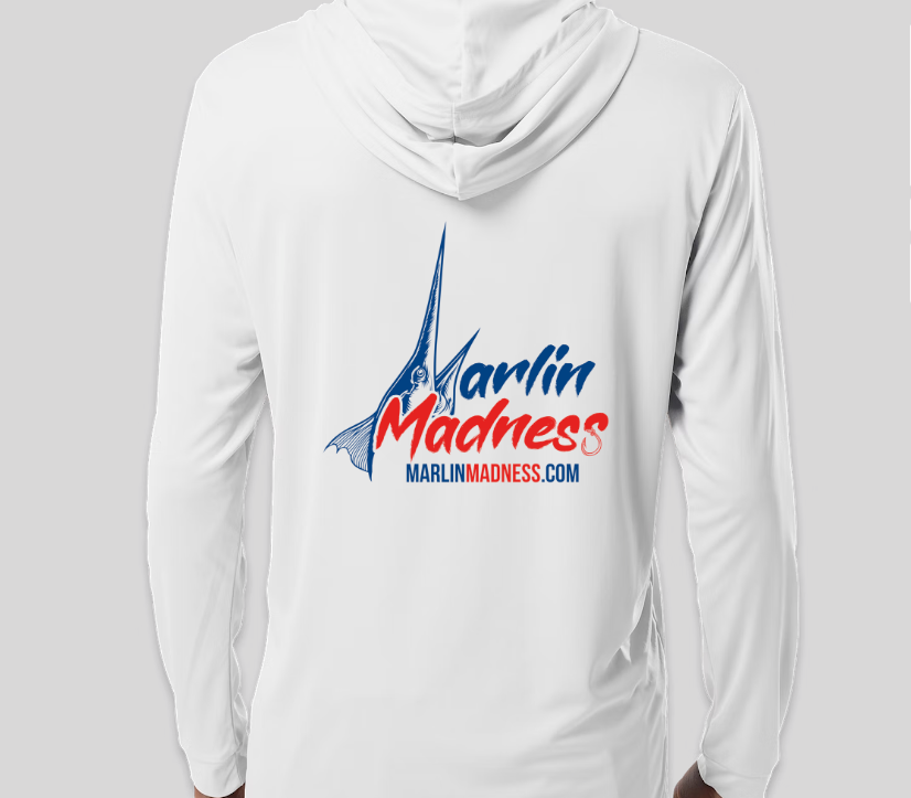 White Marlin Madness UPF 50 Hooded Fishing Shirt